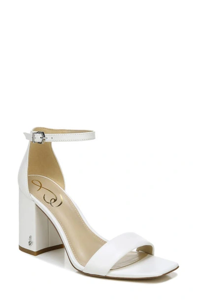 Sam Edelman Daniella Ankle Strap Sandal In White Leather