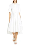 CO BELTED COTTON FIT & FLARE SHIRTDRESS,4448STN-ESSN