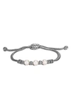 John Hardy Sterling Silver Classic Chain Cultured Freshwater Pearl Slider Bracelet In White Fresh Water Pearl