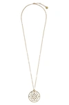 VINCE CAMUTO LONG ROUND PENDANT NECKLACE,VJ-500979