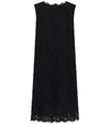 Dolce & Gabbana Lace-overlay Sleeveless Minidress In Black