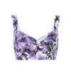 DOLCE & GABBANA FLORAL SILK-BLEND BUSTIER,P00446675