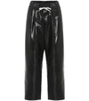 GIVENCHY CROPPED HIGH-RISE LEATHER PANTS,P00446774