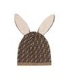 FENDI BABY COTTON AND CASHMERE HAT,P00431296