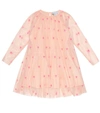 STELLA MCCARTNEY HEART-EMBROIDERED TULLE DRESS,P00447505