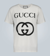 GUCCI OVERSIZED COTTON T-SHIRT WITH GG,P00437311