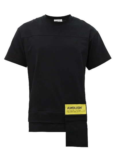 Ambush Waist-pocket Logo-print Cotton-jersey T-shirt In Black