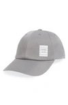 THOM BROWNE TWILL BASEBALL CAP,MHC328A-03788