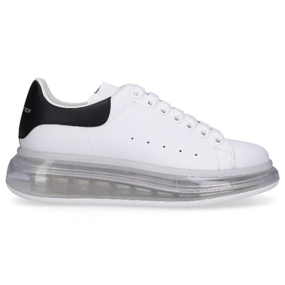 Alexander Mcqueen Leather Exaggerated-sole Trainers In Black