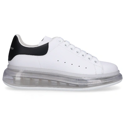 Alexander Mcqueen Leather Exaggerated-sole Sneakers In Black