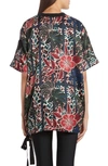 MONCLER FLORAL PRINT OVERSIZE SILK TOP,F10932F70200A0117