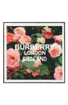 BURBERRY ROSES SILK TWILL SCARF,8027389