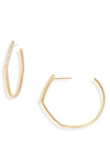 DEAN DAVIDSON SPIRE MIDI HOOP EARRINGS,E830-G-WTP