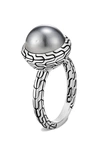 JOHN HARDY CLASSIC CHAIN TAHITIAN PEARL RING,RB9000055X8