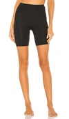 Spanx Oncore High Waisted Mid Thigh Shorts In Very Black