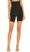 Spanx Oncore High-waisted Mid-thigh Shorts In Very Black