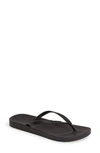 Ipanema Anatomic Flip Flop In Black In Grey/ Silver