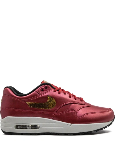 Nike Air Max 1 Trainers In Red