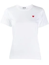 Shop Comme Des Garçons Play Heart T-shirt In White