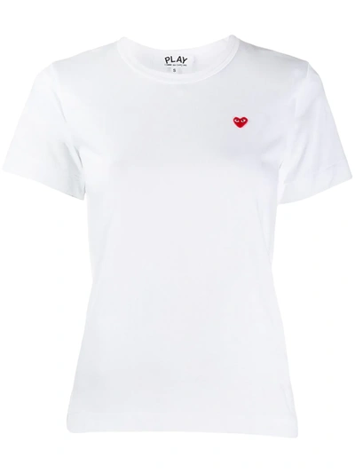 Comme Des Garçons Play White T-shirt With Red Heart