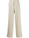 MSGM STRAIGHT-LEG LINEN TROUSERS