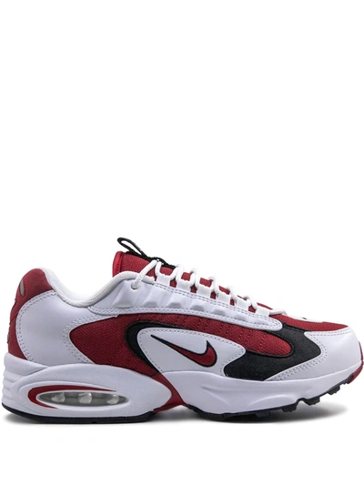 Nike White & Red Air Max Triax 96 Sneakers