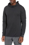 Alo Yoga 2-in-1 Pullover Hoodie In Charcoal Black Triblend