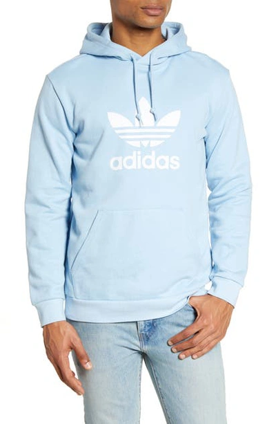 Adidas Originals Trefoil Hoodie In Clear Sky