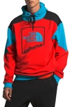 The North Face Extreme Hoodie In Fiery Red/ Blue/ Tnf Black
