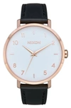 NIXON THE ARROW LEATHER STRAP WATCH, 38MM,A10913026