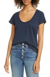 RAG & BONE U-NECK COTTON T-SHIRT,WCC20ST038CH38