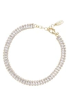 ETTIKA CRYSTAL CHAIN ANKLET,AK1066.CLR.G