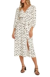 WILLOW & CLAY DEDE POLKA DOT MIDI DRESS,120WD64187