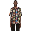 VERSACE VERSACE BLACK AND MULTICOLOR SEVEN VESSELS SHIRT