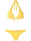 Amir Slama Adjustable Triangle Bikini Set In Yellow