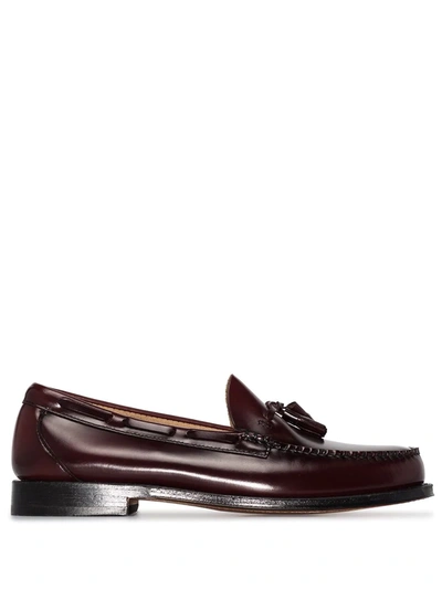 G.h. Bass & Co. Weejun Larkin Tassel-trimmed Leather Loafers In Brown