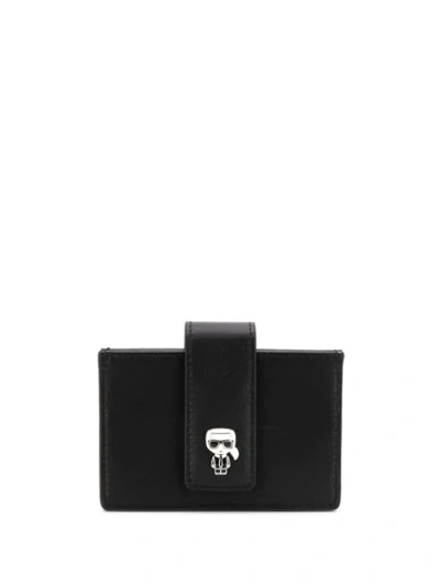Karl Lagerfeld K/ikonik Card Holder In Black