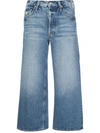 MOTHER TOMCAT CROPPED STRAIGHT-LEG JEANS