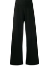 Pringle Of Scotland High-waist Wide-leg Knitted Trousers In Black