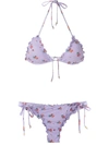 Amir Slama Printed Bikini Set In Purple
