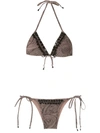 Amir Slama Embellished Triangle Bikini Set In Neutrals