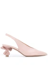 LE SILLA ROUCHED HEEL SLINGBACK PUMPS