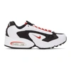 NIKE WHITE & RED AIR MAX TRIAX 96 SNEAKERS