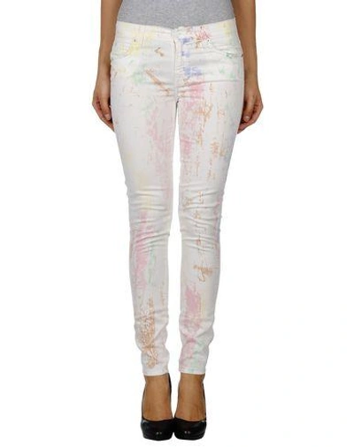7 For All Mankind Casual Trousers In White
