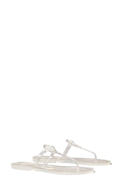 Tory Burch Mini Miller Jelly Thong Sandal In Clear