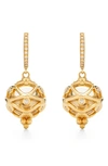 TEMPLE ST CLAIR THEODORA PAVE DIAMOND ROCK CRYSTAL AMULET DROP EARRINGS,E51855-R11THEO