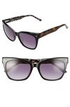 TED BAKER 53MM SQUARE SUNGLASSES,TBW133