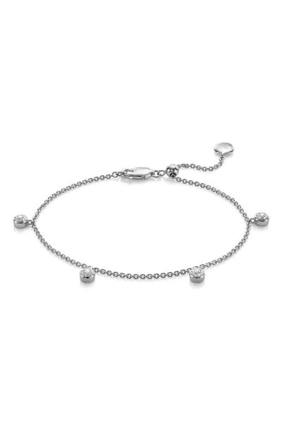 Monica Vinader Fiji Tiny Sterling Silver And Diamond Bracelet