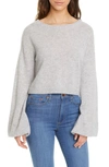 ALICE AND OLIVIA ANSLEY BISHOP SLEEVE CASHMERE PULLOVER,CL000S60706