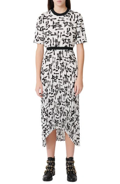 Maje Rosyla Dress In White / Black